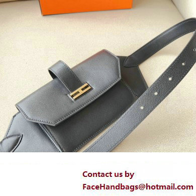 Hermes Elan Pocket 24 belt Black/Silver