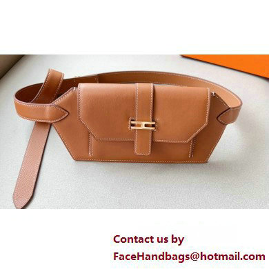 Hermes Elan Pocket 24 belt Brown/Gold