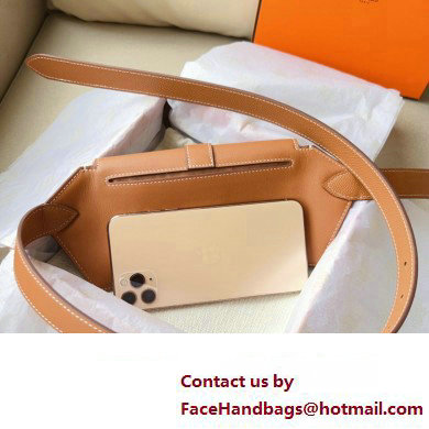 Hermes Elan Pocket 24 belt Brown/Gold