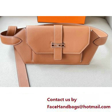 Hermes Elan Pocket 24 belt Brown/Silver