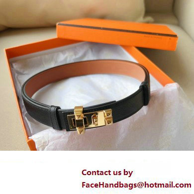 Hermes Width 2.4cm Collier de Chien 24 belt Black