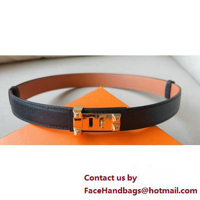 Hermes Width 2.4cm Collier de Chien 24 belt Black