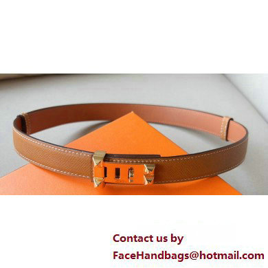 Hermes Width 2.4cm Collier de Chien 24 belt Brown