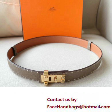 Hermes Width 2.4cm Collier de Chien 24 belt Gray