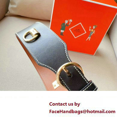 Hermes Width 4.5cm Heritage Anneaux 45 belt Black/Gold