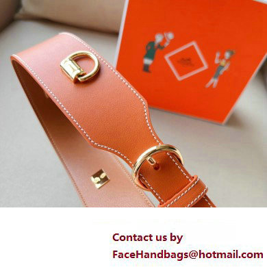 Hermes Width 4.5cm Heritage Anneaux 45 belt Brown/Gold