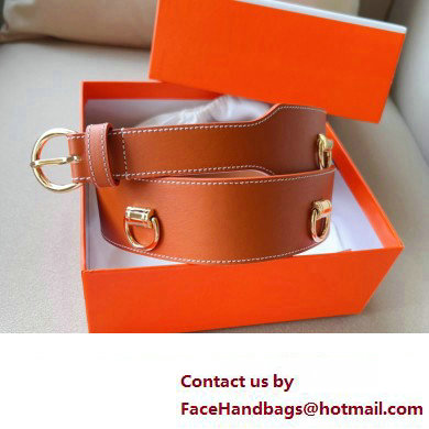 Hermes Width 4.5cm Heritage Anneaux 45 belt Brown/Gold