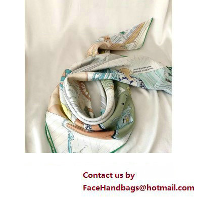 Hermes scarf 90x90cm in silk twill Top Quality 106 2024