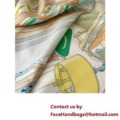 Hermes scarf 90x90cm in silk twill Top Quality 106 2024