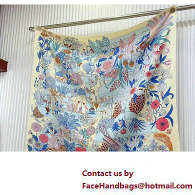 Hermes scarf 90x90cm in silk twill Top Quality 107 2024