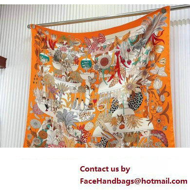 Hermes scarf 90x90cm in silk twill Top Quality 109 2024