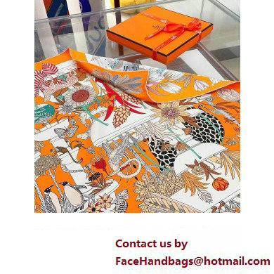 Hermes scarf 90x90cm in silk twill Top Quality 109 2024