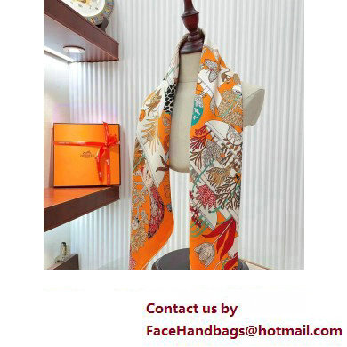 Hermes scarf 90x90cm in silk twill Top Quality 109 2024