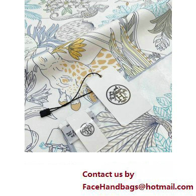 Hermes scarf 90x90cm in silk twill Top Quality 110 2024