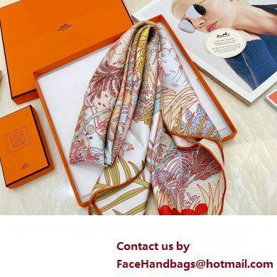 Hermes scarf 90x90cm in silk twill Top Quality 114 2024