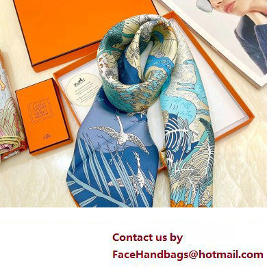 Hermes scarf 90x90cm in silk twill Top Quality 115 2024