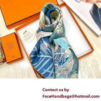 Hermes scarf 90x90cm in silk twill Top Quality 115 2024