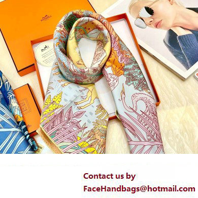 Hermes scarf 90x90cm in silk twill Top Quality 116 2024