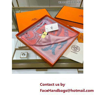 Hermes scarf 90x90cm in silk twill Top Quality 117 2024