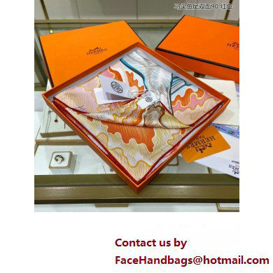 Hermes scarf 90x90cm in silk twill Top Quality 119 2024