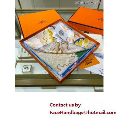 Hermes scarf 90x90cm in silk twill Top Quality 120 2024