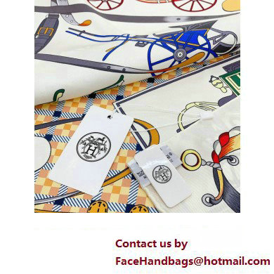 Hermes scarf 90x90cm in silk twill Top Quality 123 2024