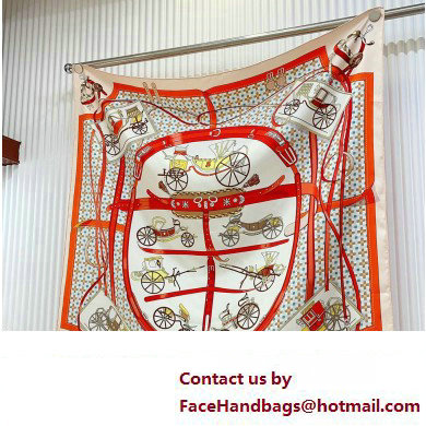 Hermes scarf 90x90cm in silk twill Top Quality 124 2024