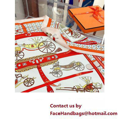 Hermes scarf 90x90cm in silk twill Top Quality 124 2024