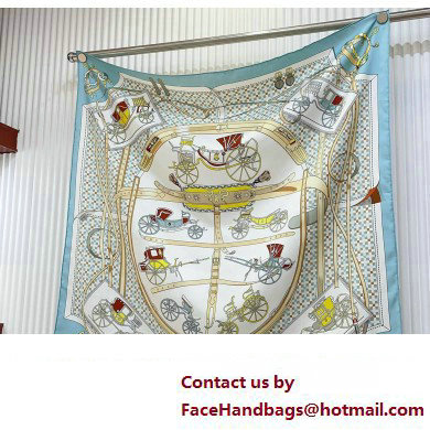 Hermes scarf 90x90cm in silk twill Top Quality 125 2024