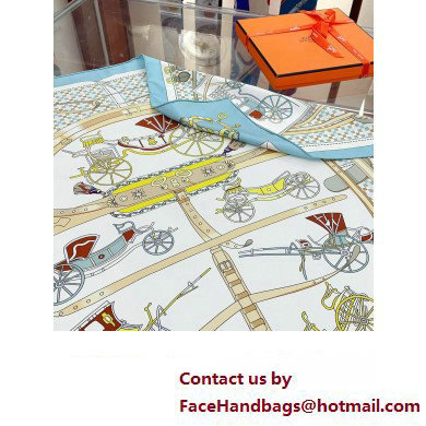 Hermes scarf 90x90cm in silk twill Top Quality 125 2024