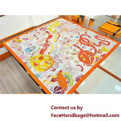 Hermes scarf 90x90cm in silk twill Top Quality 127 2024 - Click Image to Close