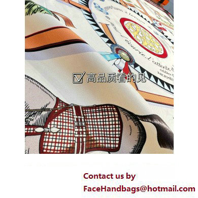 Hermes scarf 90x90cm in silk twill Top Quality 130 2024