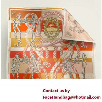 Hermes scarf 90x90cm in silk twill Top Quality 132 2024