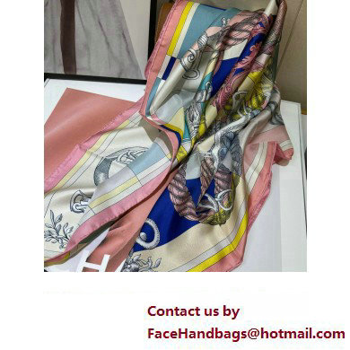 Hermes scarf 90x90cm in silk twill Top Quality 133 2024