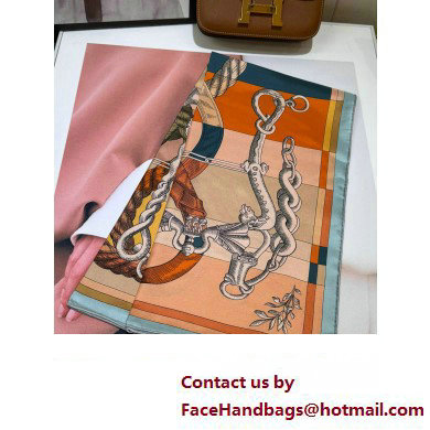 Hermes scarf 90x90cm in silk twill Top Quality 134 2024