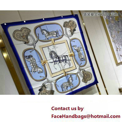 Hermes scarf 90x90cm in silk twill Top Quality 138 2024