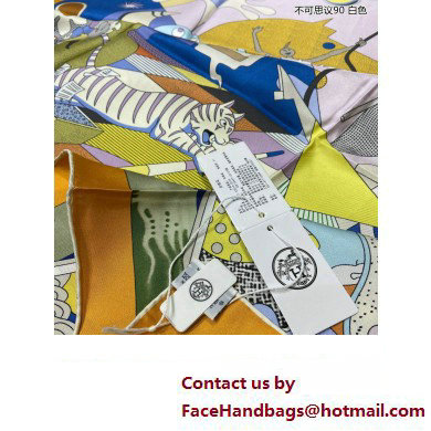 Hermes scarf 90x90cm in silk twill Top Quality 142 2024