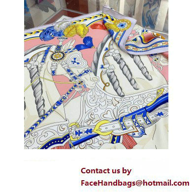 Hermes scarf 90x90cm in silk twill Top Quality 146 2024