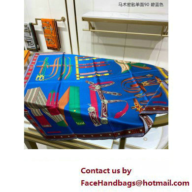 Hermes scarf 90x90cm in silk twill Top Quality 78 2024