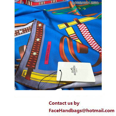 Hermes scarf 90x90cm in silk twill Top Quality 78 2024