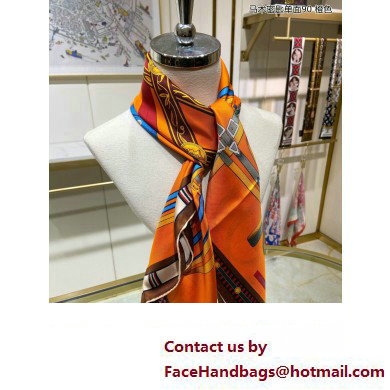 Hermes scarf 90x90cm in silk twill Top Quality 81 2024