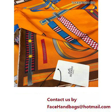 Hermes scarf 90x90cm in silk twill Top Quality 81 2024