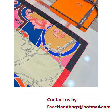 Hermes scarf 90x90cm in silk twill Top Quality 85 2024