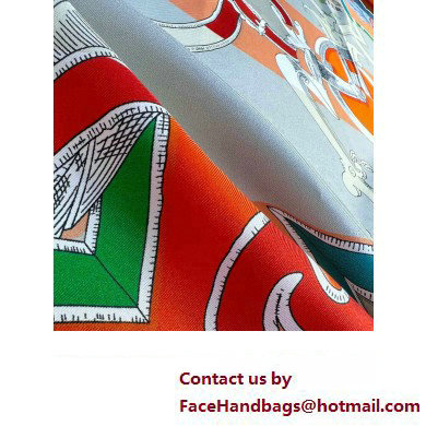 Hermes scarf 90x90cm in silk twill Top Quality 86 2024