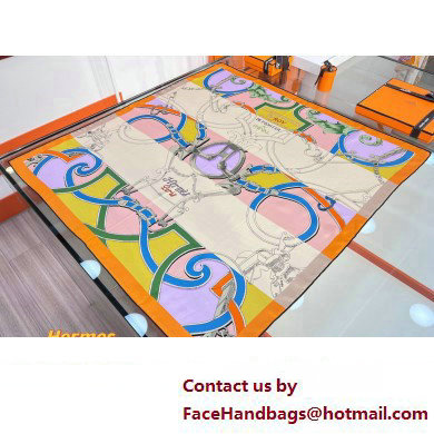 Hermes scarf 90x90cm in silk twill Top Quality 87 2024