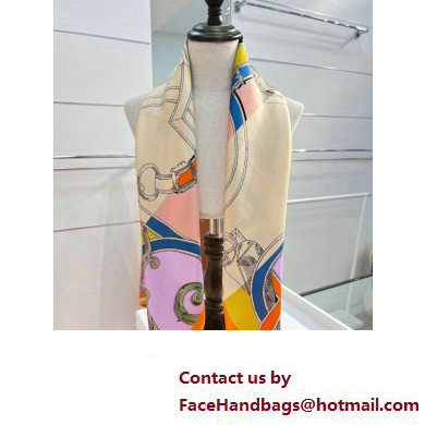 Hermes scarf 90x90cm in silk twill Top Quality 87 2024