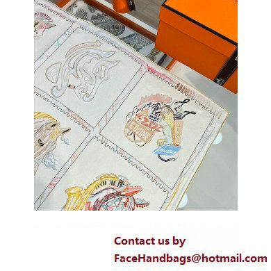 Hermes scarf 90x90cm in silk twill Top Quality 92 2024