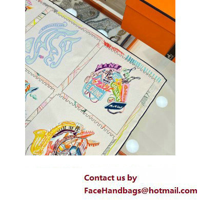 Hermes scarf 90x90cm in silk twill Top Quality 94 2024