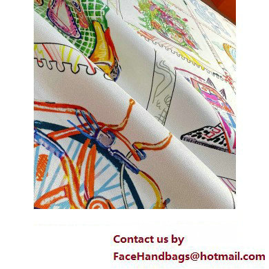 Hermes scarf 90x90cm in silk twill Top Quality 94 2024