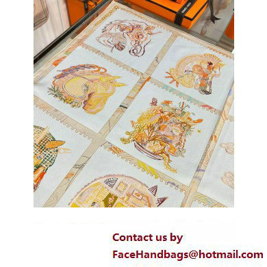 Hermes scarf 90x90cm in silk twill Top Quality 95 2024